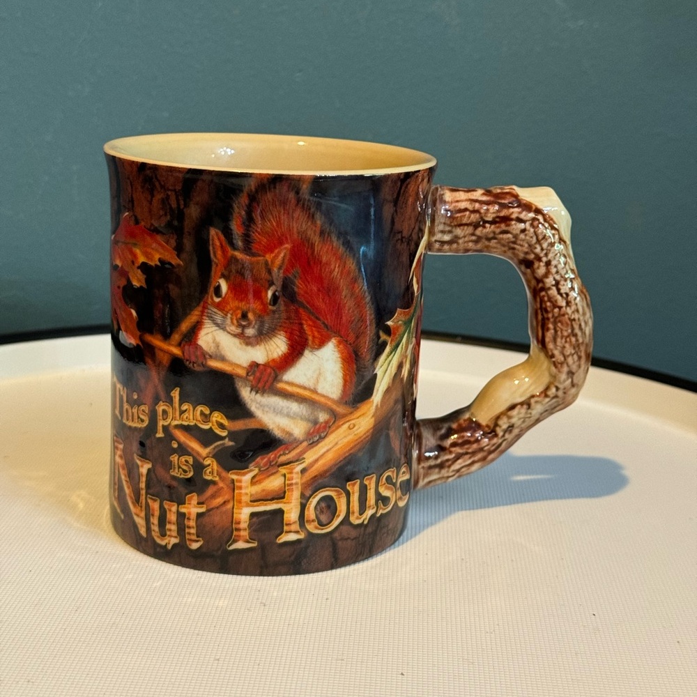 Wild Wings “This Place Is A Nut House” Squirrel Mug by Mia Lane